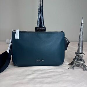 Coach Forest Green and Khaki Crossbody Bag